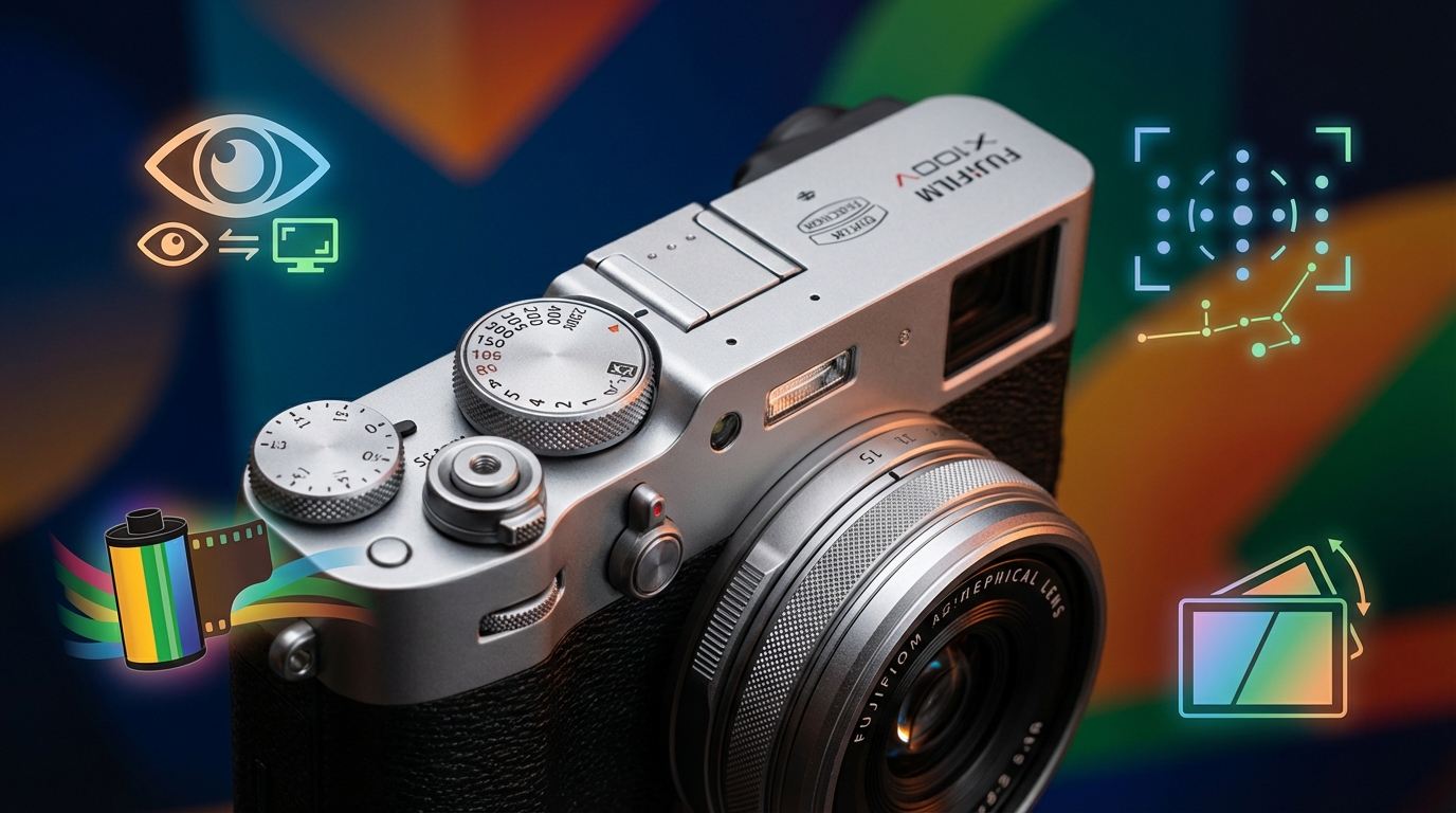 découvrez les fonctionnalités clés du fujifilm x100v, un appareil photo compact hybride offrant une qualité d'image exceptionnelle, un design élégant et des performances avancées pour les passionnés de photographie.