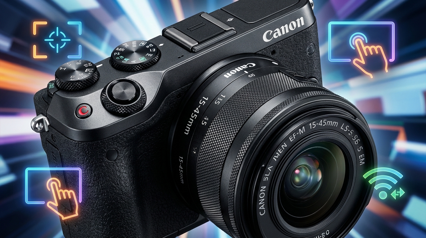 explorez les principales fonctionnalités de la caméra canon m6 pour capturer des images et vidéos de haute qualité avec facilité et précision.