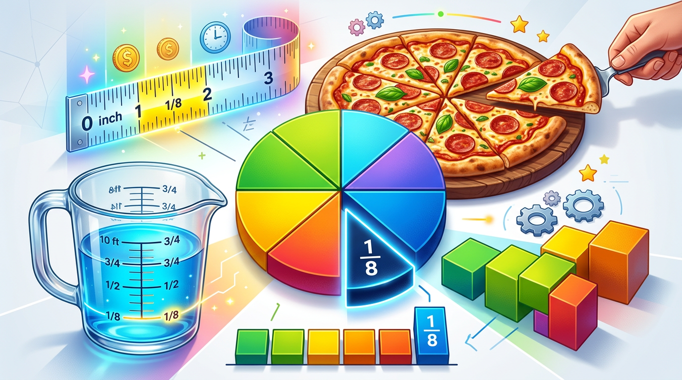 découvrez le concept de 1/8, son importance et ses applications pratiques dans divers domaines pour mieux comprendre et utiliser cette fraction au quotidien.